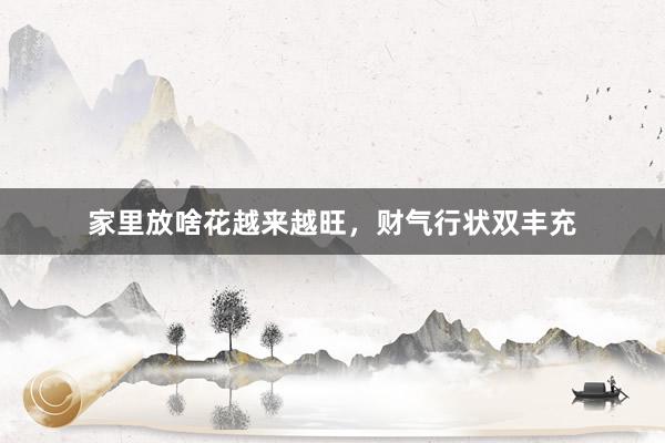 家里放啥花越来越旺，财气行状双丰充